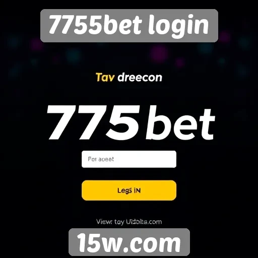 Acessibilidade do login no site 7755bet